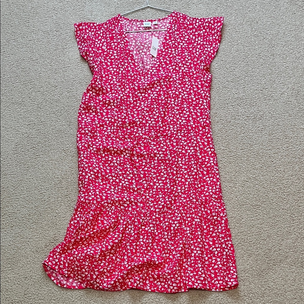 Gap Factory Flutter Sleeve Tie-Waist Mini Dress M
